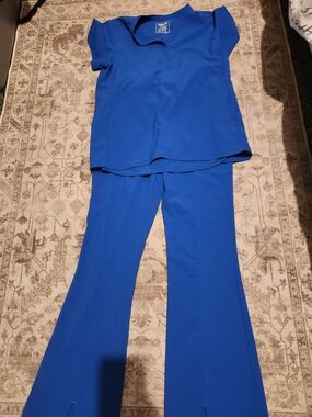 Wink Royal Blue Boot Cut Scrub Pants